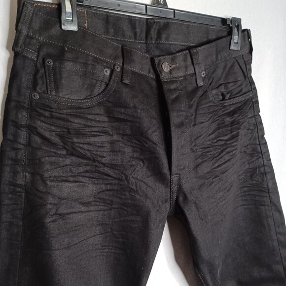 Men's Slim Straight Black Jeans - Picture 4 of 9